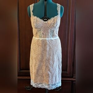 Victoria's Secret White Lace Chemise